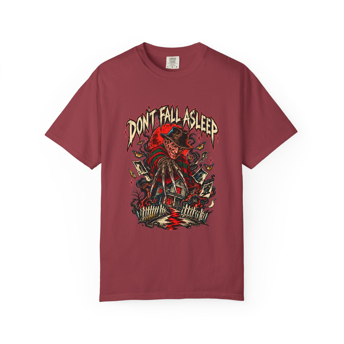 "Don't Fall Asleep" T-Shirt – Freddy Krueger Horror Graphic Tee — view 7