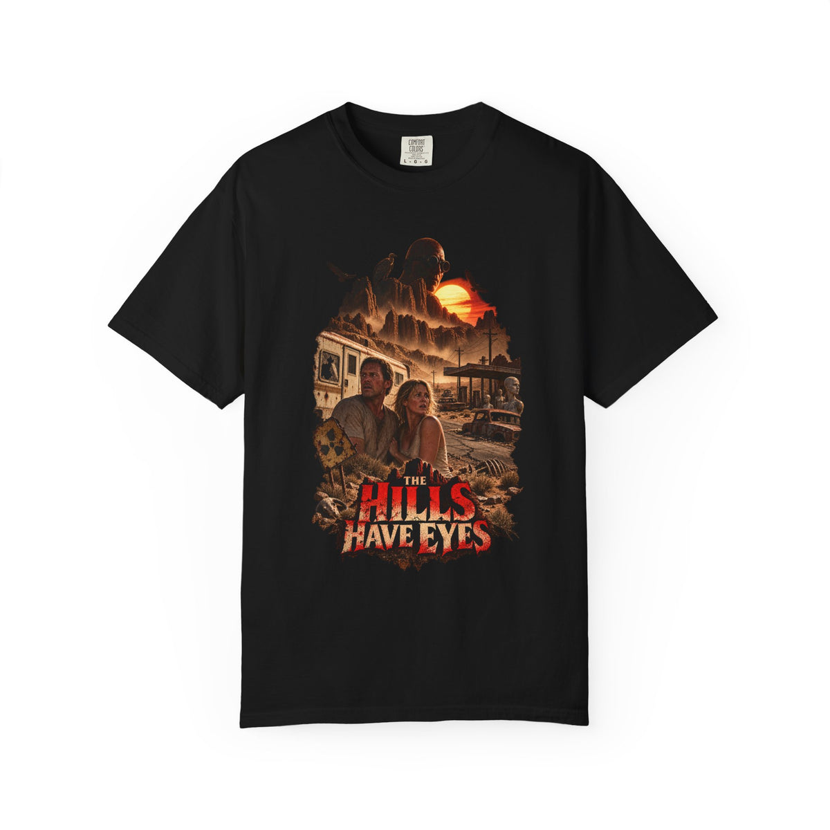 The Hills Have Eyes Vintage Poster T-Shirt – Desert Horror Movie Tee — view 5