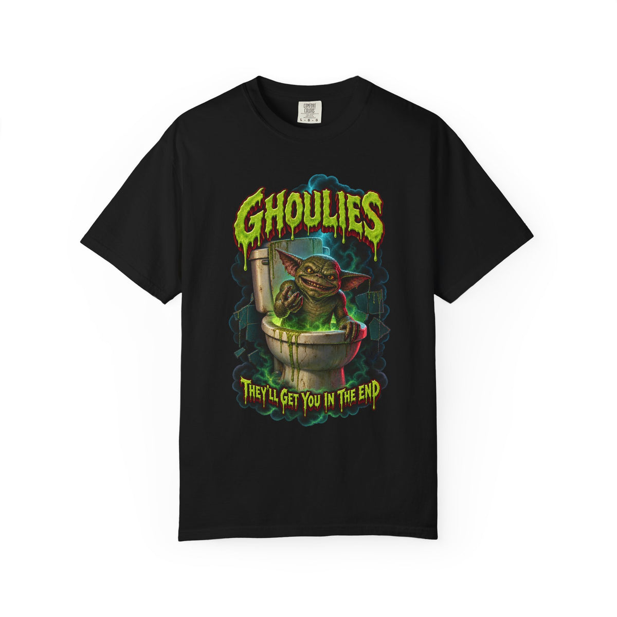 Ghoulies Horror Graphic T-Shirt — "They’ll Get You in the End" — view 5