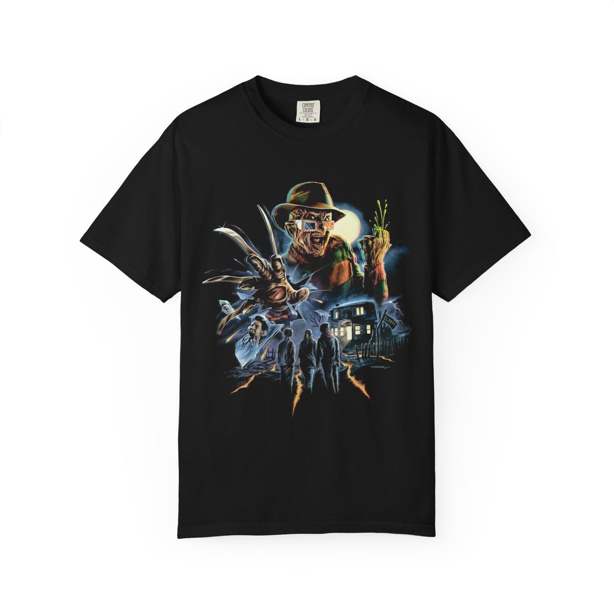 Nightmare On Elm Street Graphic Tee — Vintage Nightmare Freddy Design — view 5