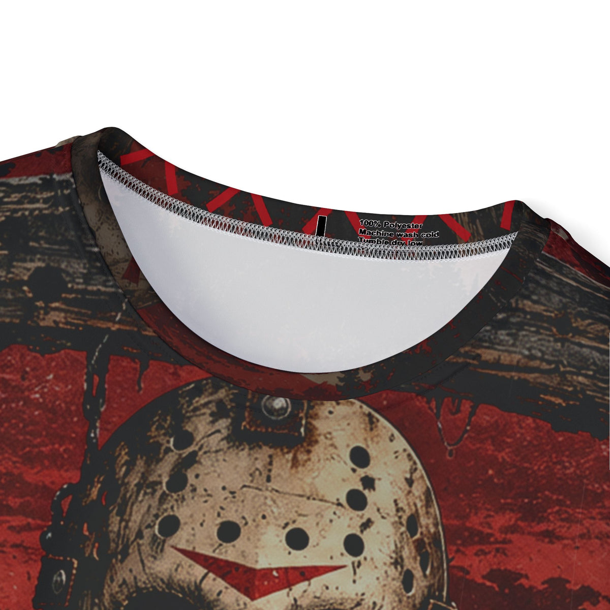 Friday the 13th Grindhouse Jason Mask Jersey — Crystal Lake Horror Sports Tee