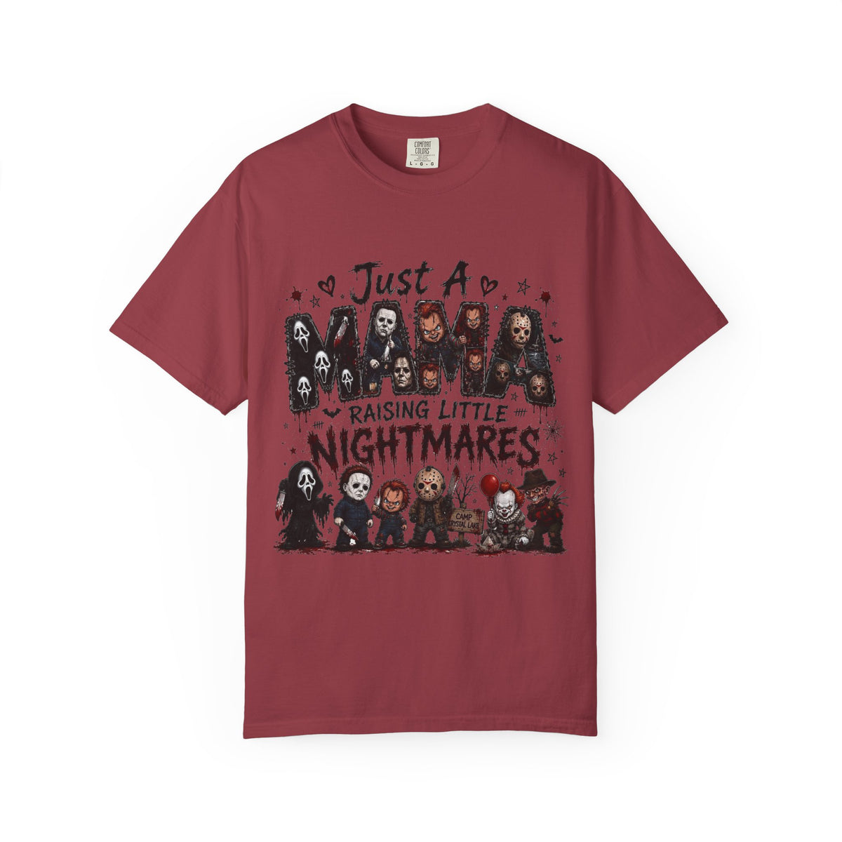 Horror Mama T-Shirt – "Just a Mama Raising Little Nightmares" Tee — view 8