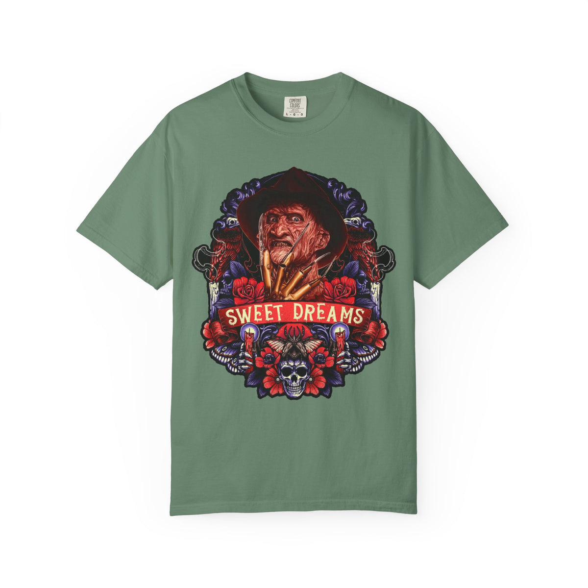 Nightmare On Elm Street Horror Graphic T-Shirt — "Sweet Dreams" Freddy Krueger Retro Tee