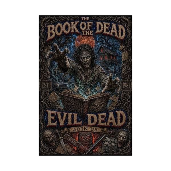 Evil Dead 'Book of the Dead' Matte Vertical Poster - Horror Movie Wall Art