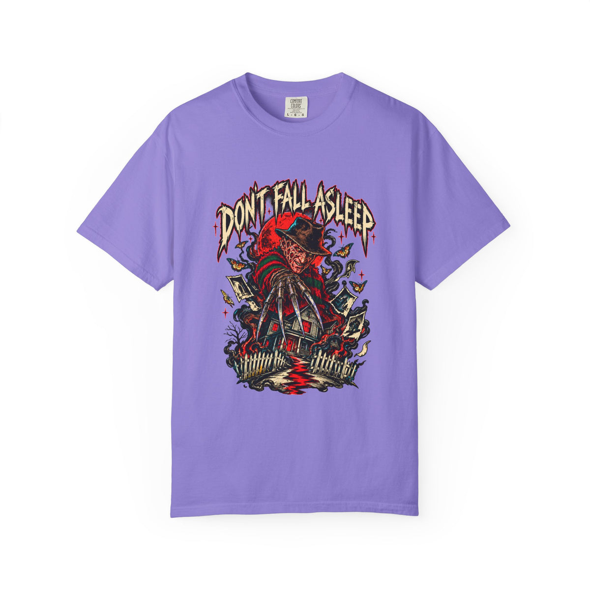 "Don't Fall Asleep" T-Shirt – Freddy Krueger Horror Graphic Tee — view 3