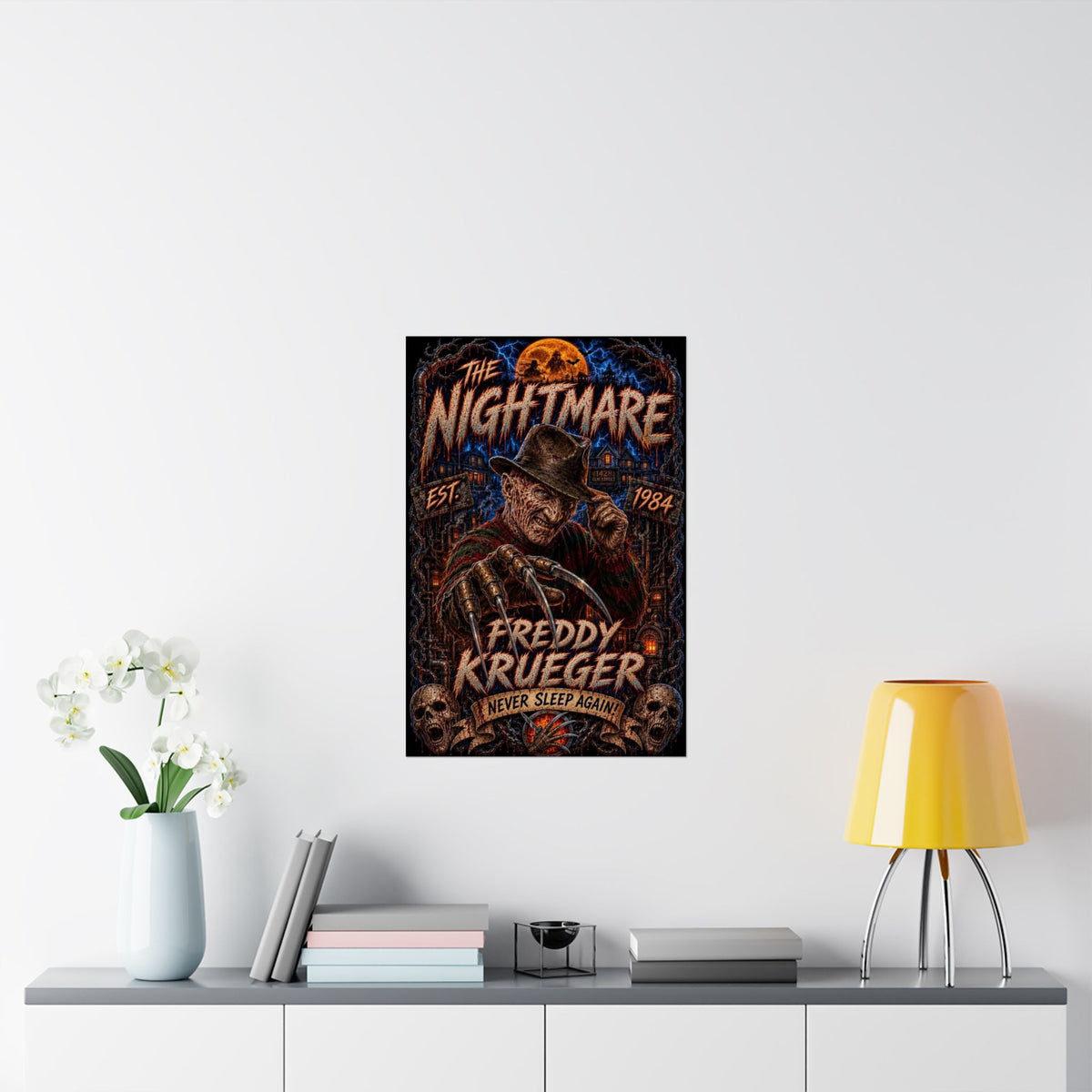 Freddy Krueger 'The Nightmare' Matte Vertical Poster — Horror Movie Wall Art