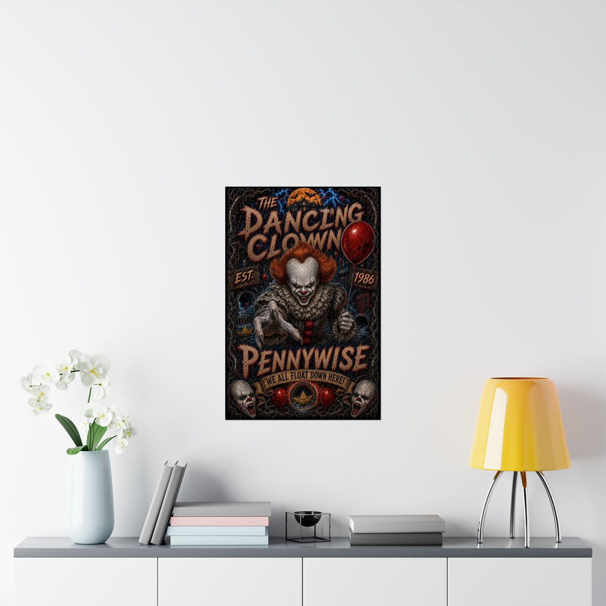 IT Horror Movie Poster — Pennywise 'The Dancing Clown' Matte Vertical Poster
