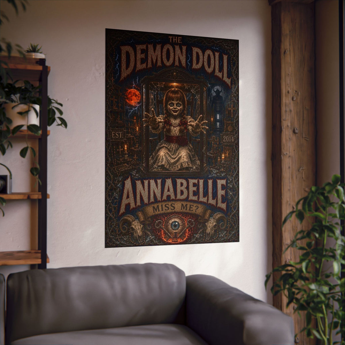 Annabelle Demon Doll Matte Poster — Vintage Horror Wall Art