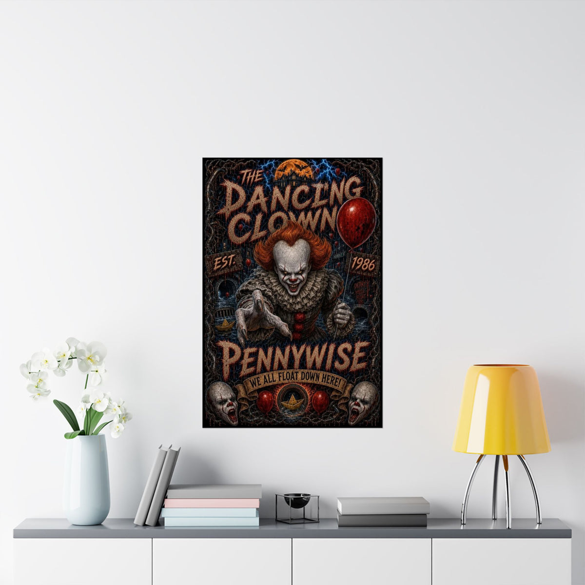 IT Horror Movie Poster — Pennywise 'The Dancing Clown' Matte Vertical Poster
