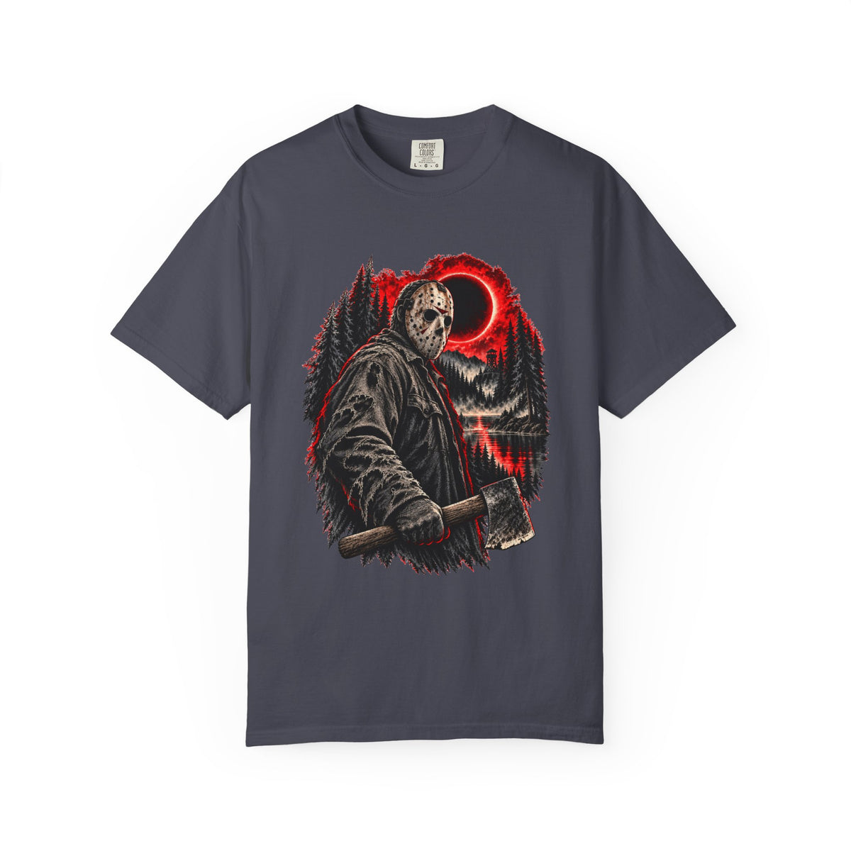 Jason Voorhees Axe & Eclipse T-Shirt – Friday the 13th Horror Tee — view 3