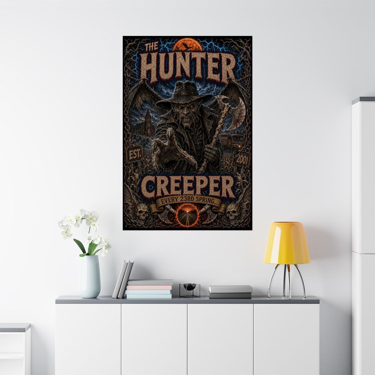 Jeepers Creepers Hunter Creeper Poster — Vintage Horror Matte Vertical Wall Art