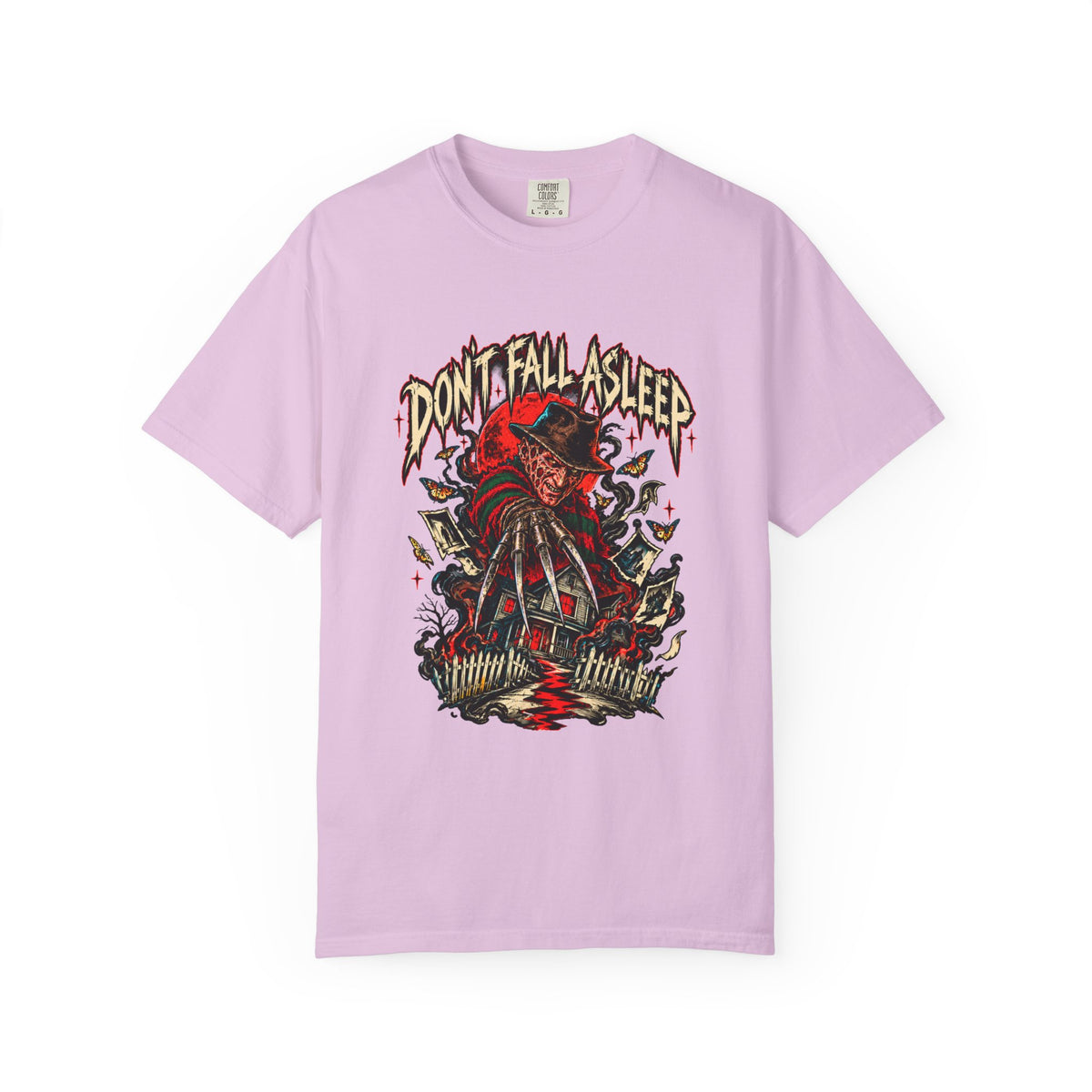 "Don't Fall Asleep" T-Shirt – Freddy Krueger Horror Graphic Tee — view 4