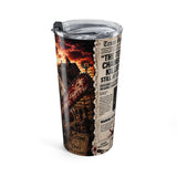 Texas Chainsaw Massacre Leatherface Newspaper 20oz Horror Tumbler