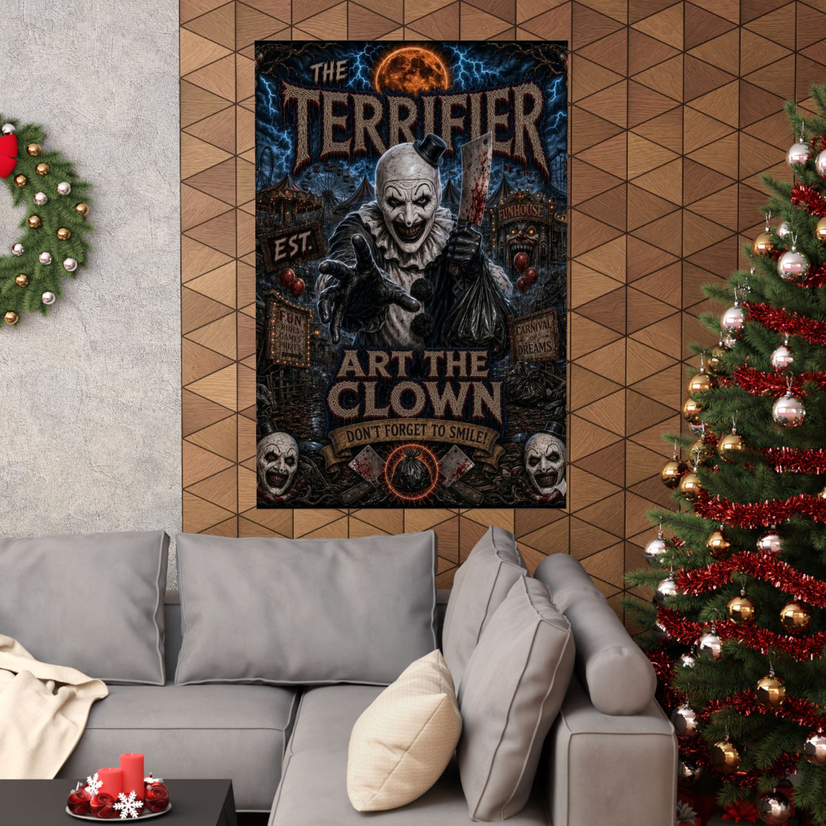 The Terrifier Art the Clown Poster — Horror Matte Vertical Wall Art