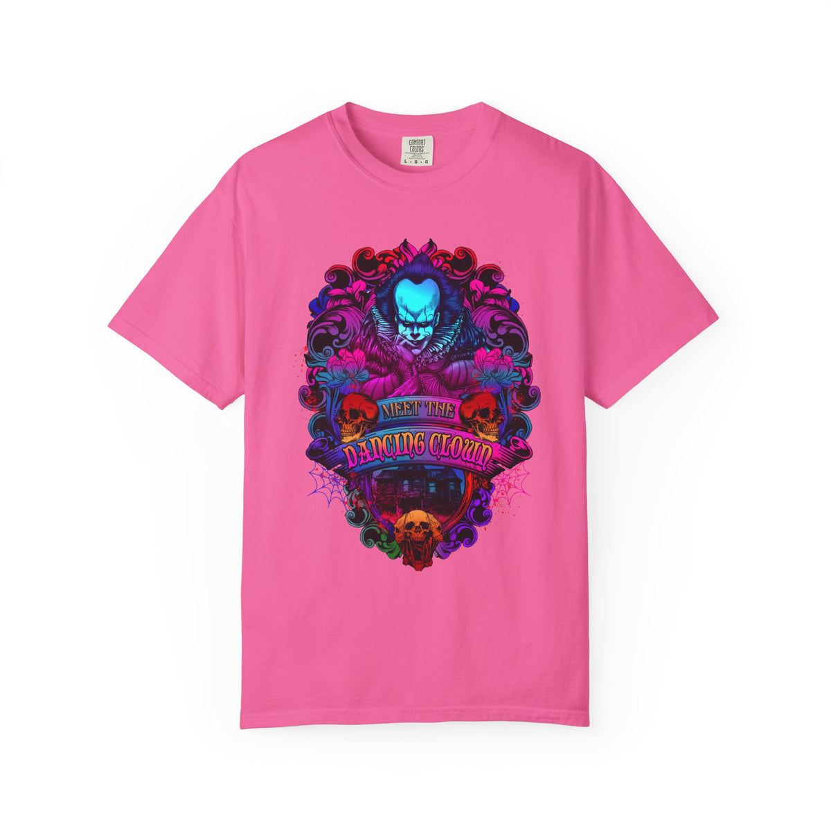 IT Pennywise Clown Skull T-Shirt — Meet The Dancing Clown Neon Horror Graphic Tee