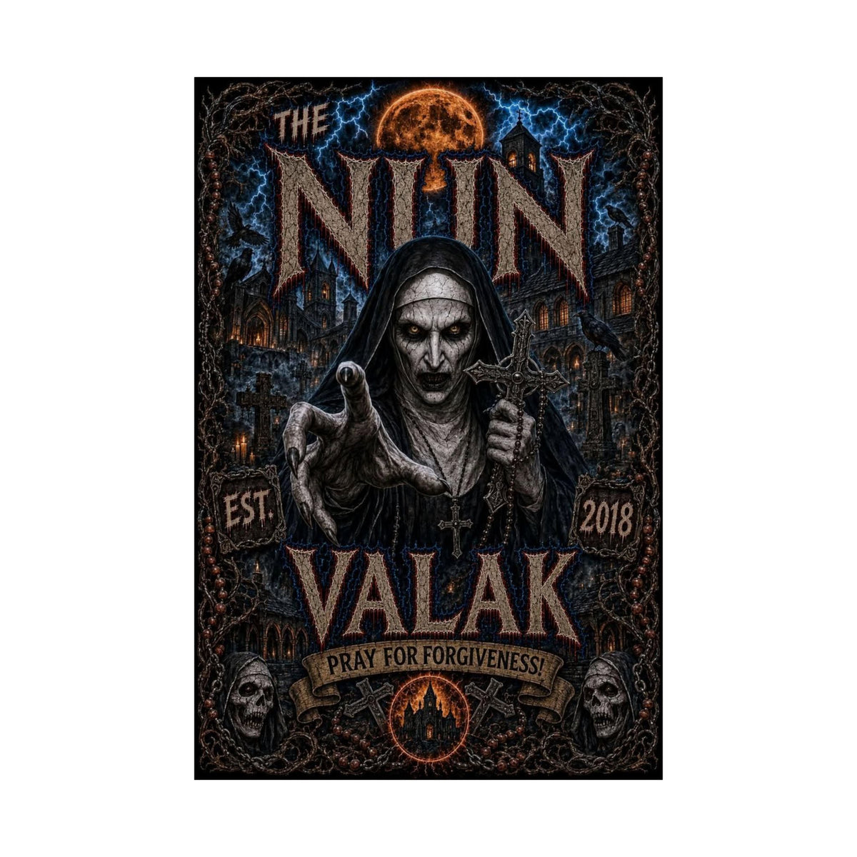 Horror Valak Poster — The Nun Matte Vertical Wall Art