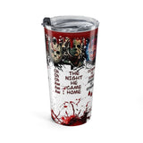 Iconic Horror Movie Characters 20oz Tumbler – Bloody Scary Film Collage