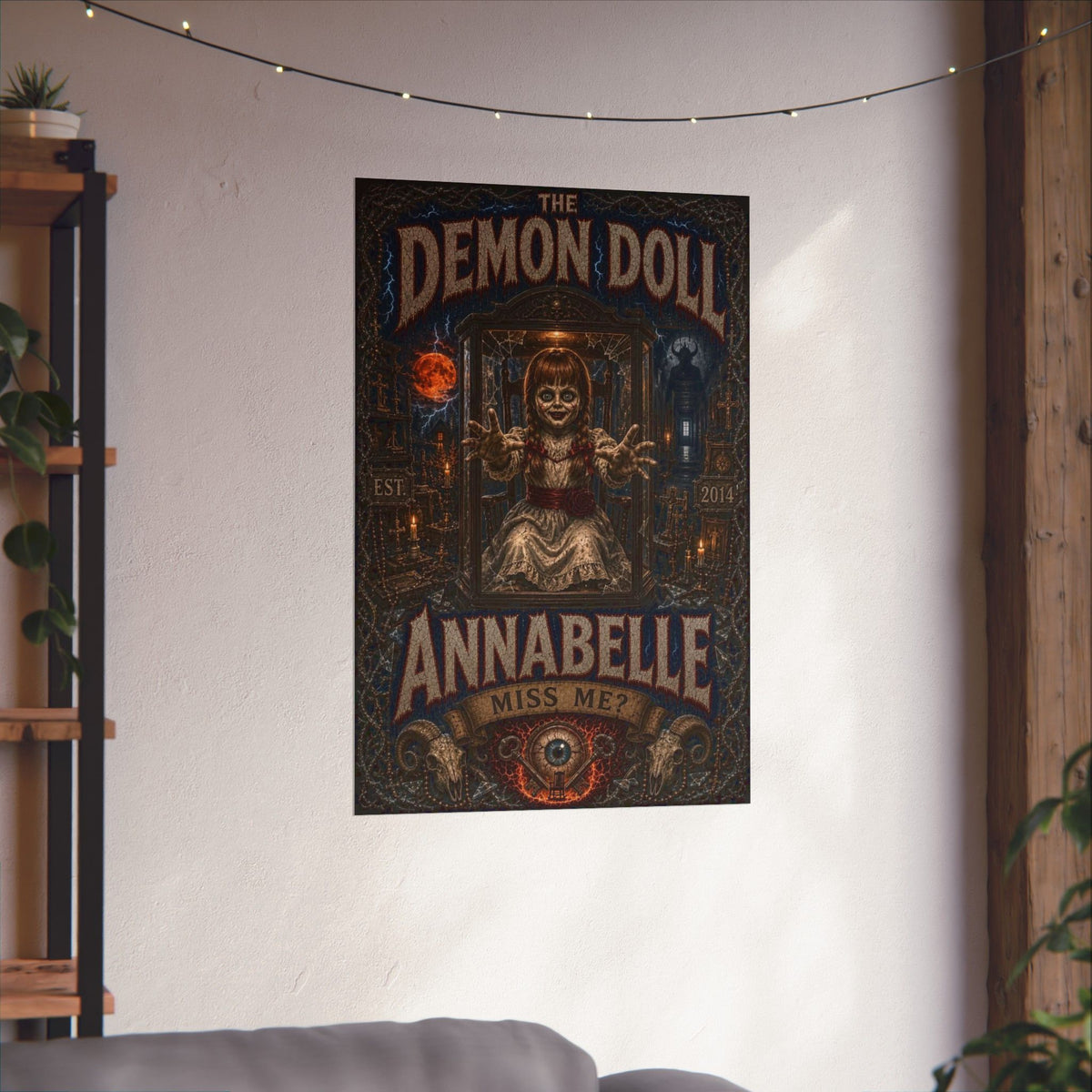 Annabelle Demon Doll Matte Poster — Vintage Horror Wall Art