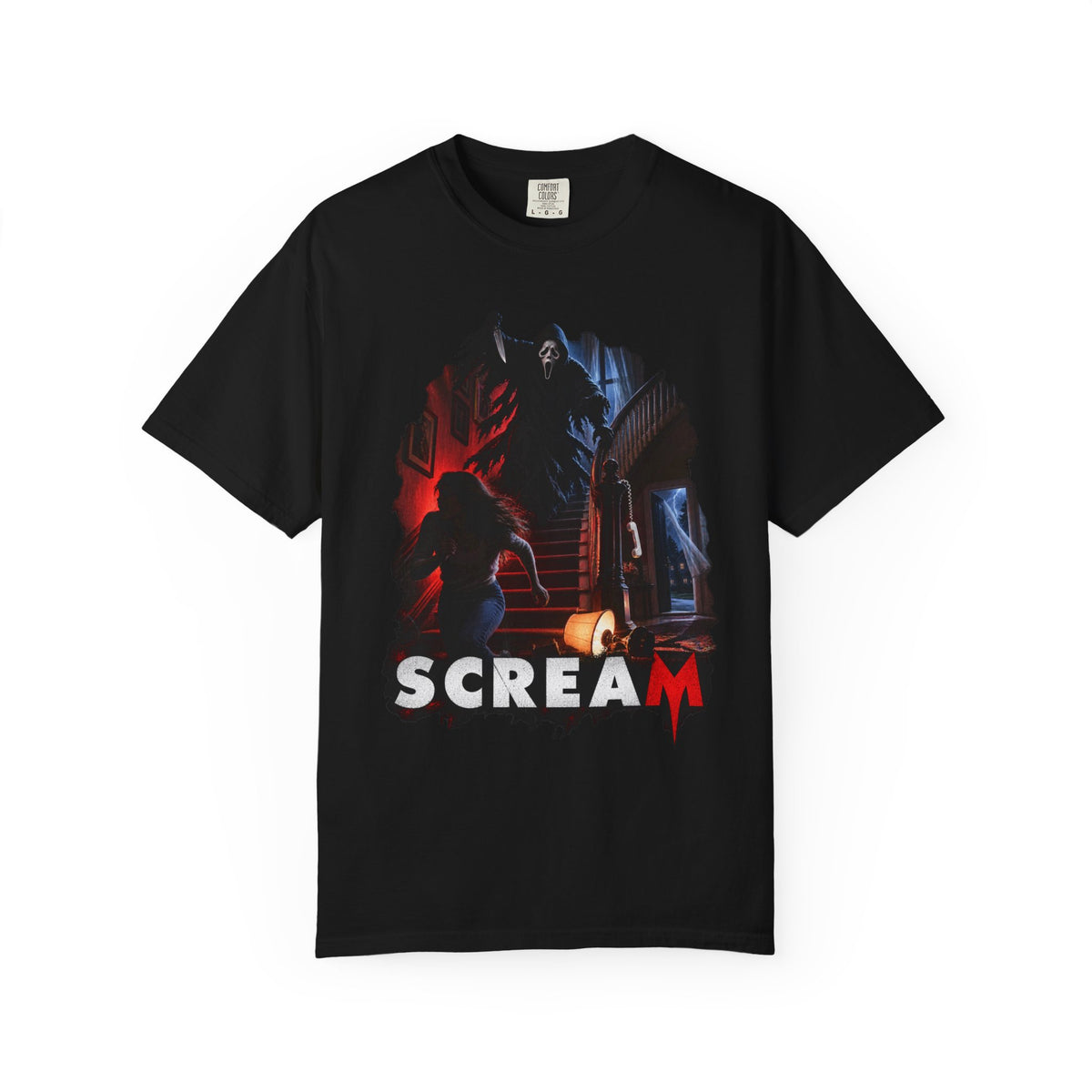 Scream Movie Ghostface Chasing T-Shirt — view 5