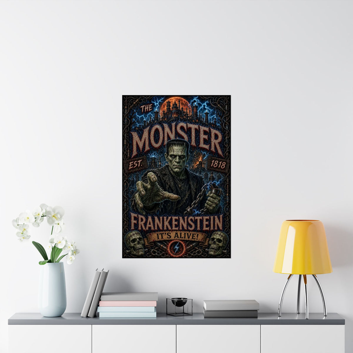 Frankenstein 'It's Alive!' The Monster Matte Vertical Poster
