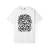 Memento Mori Skull Bouquet T-Shirt | Gothic Skull Stack, Roses
