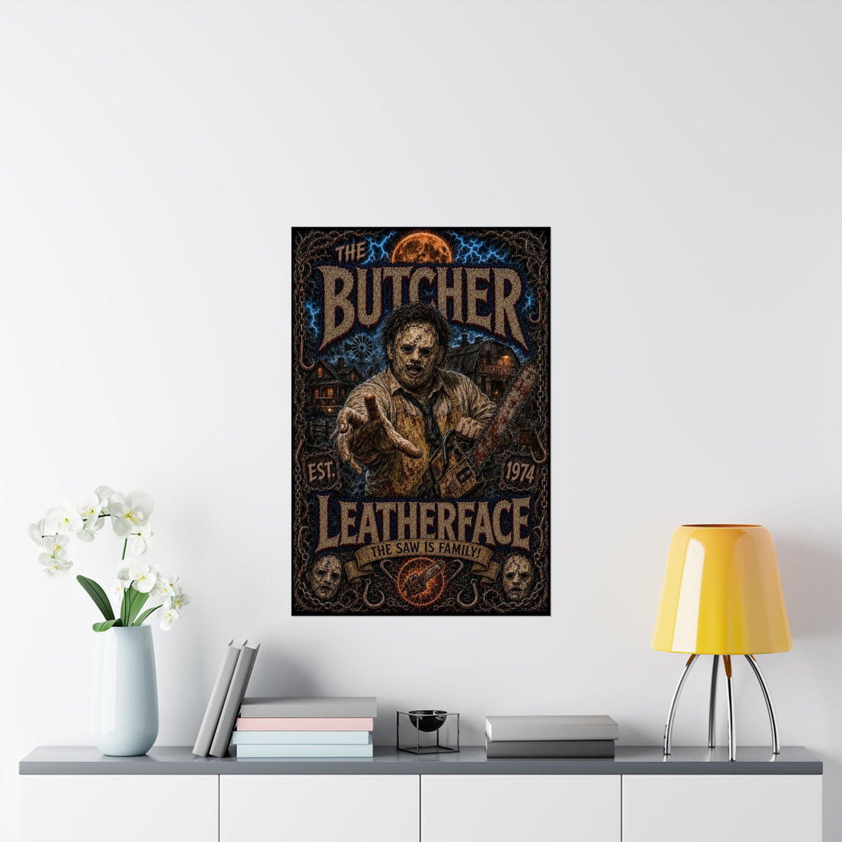 Leatherface 'The Butcher' Matte Poster — Texas Chainsaw Masscre Horror Movie Wall Art