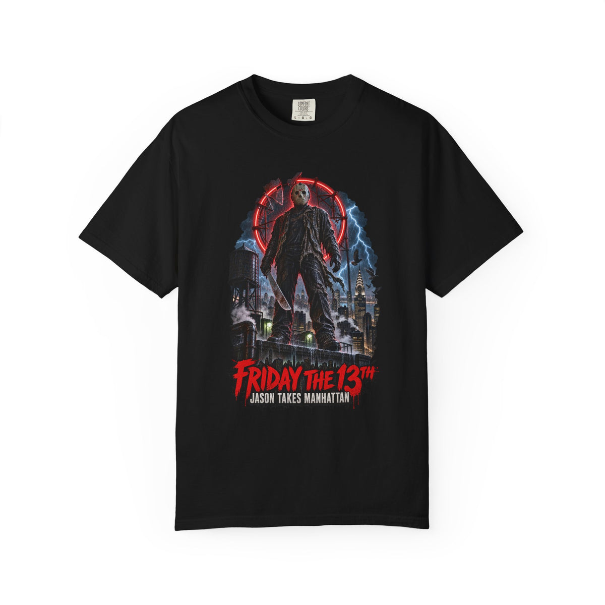 Friday the 13th Jason Takes Manhattan Skyline T-Shirt — view 5