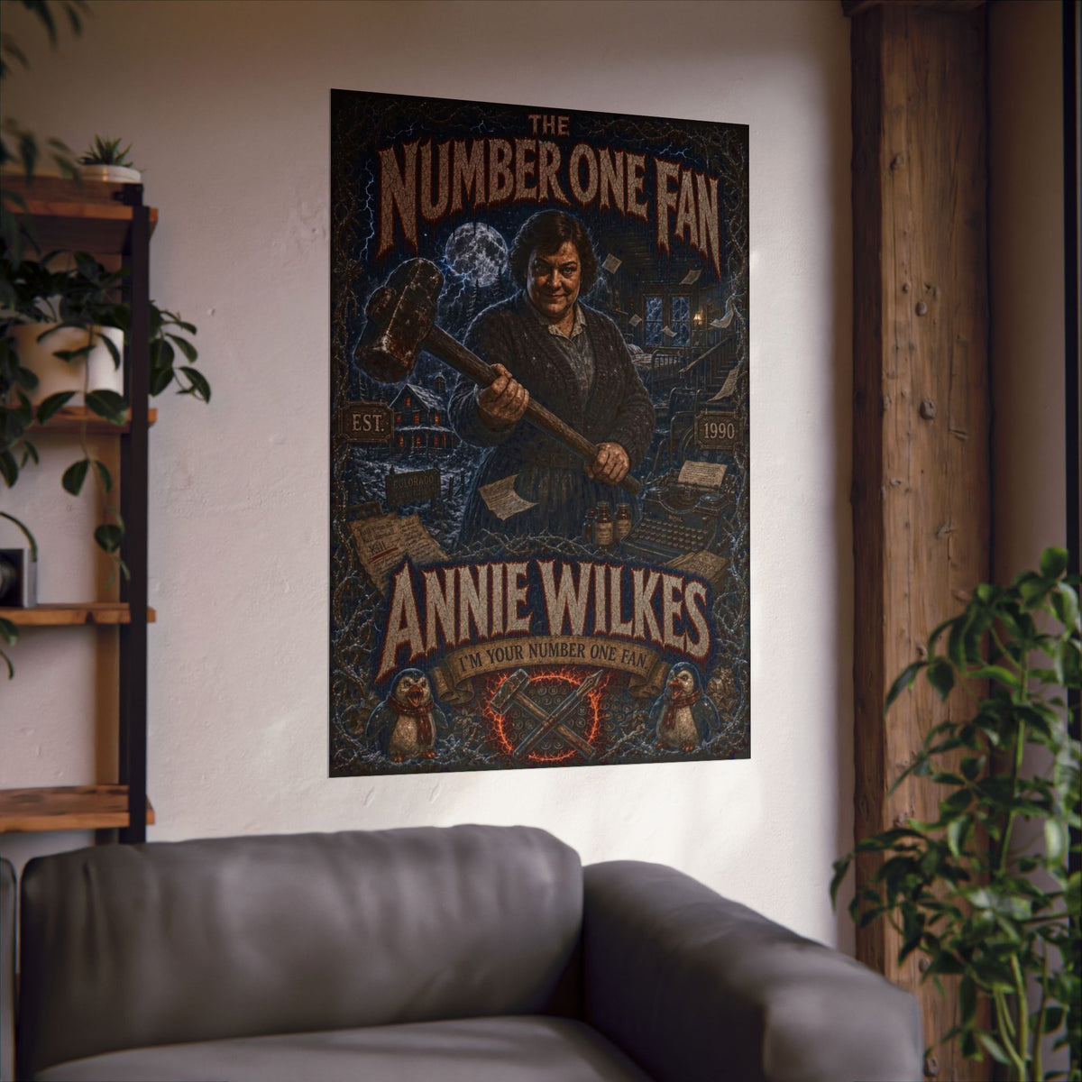 Misery Horror Movie Fan Poster — "The Number One Fan" Anne Wilkes Matte Vertical Poster