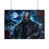 Horror Movie Poster — Jason Voorhees Lake Night Rolled Poster