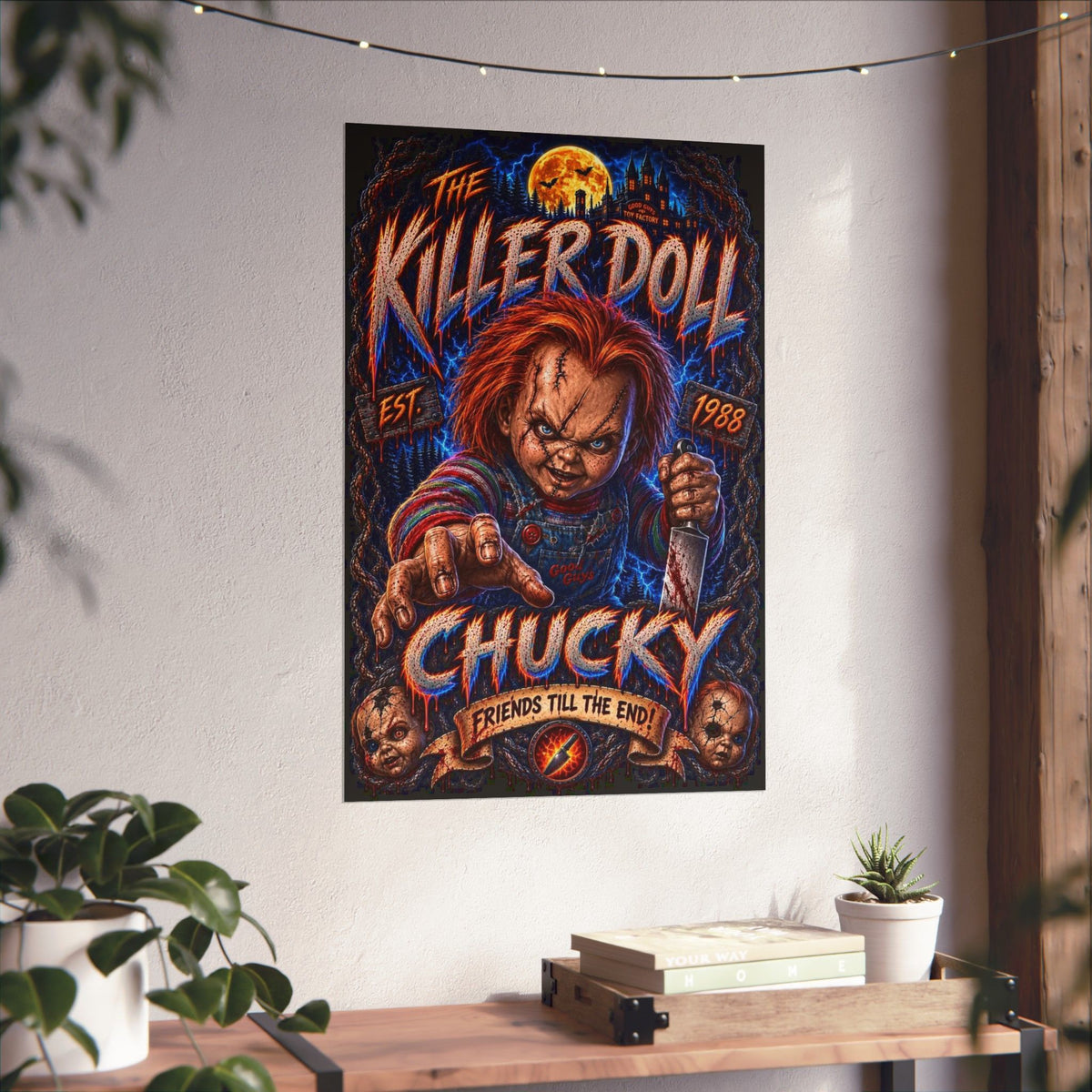 Child's Play Chucky Killer Doll Horror Poster - Matte Vertical Movie Art