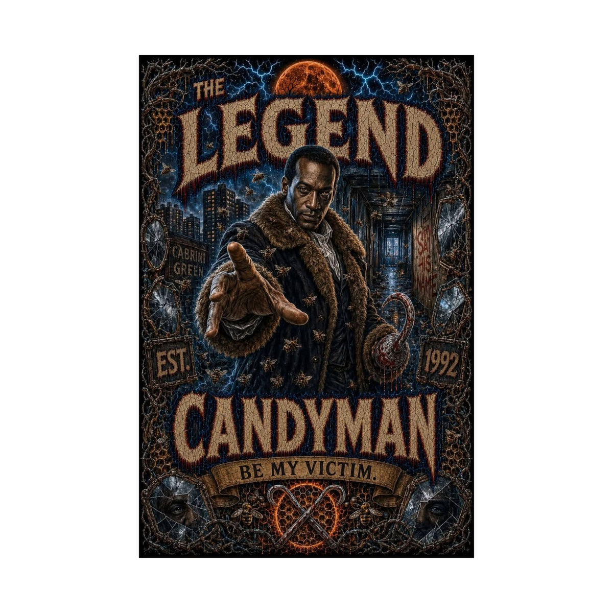 Candyman 'The Legend' Matte Poster — Tony Todd Horror Movie Wall Art