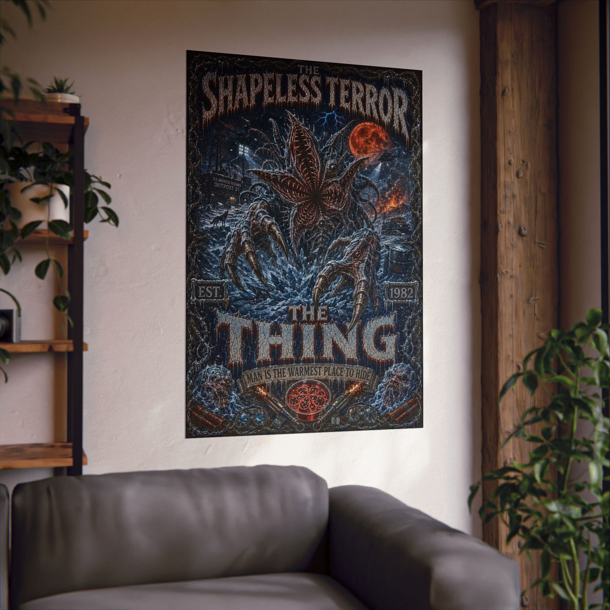The Thing Movie Poster — Matte Vertical Horror Poster