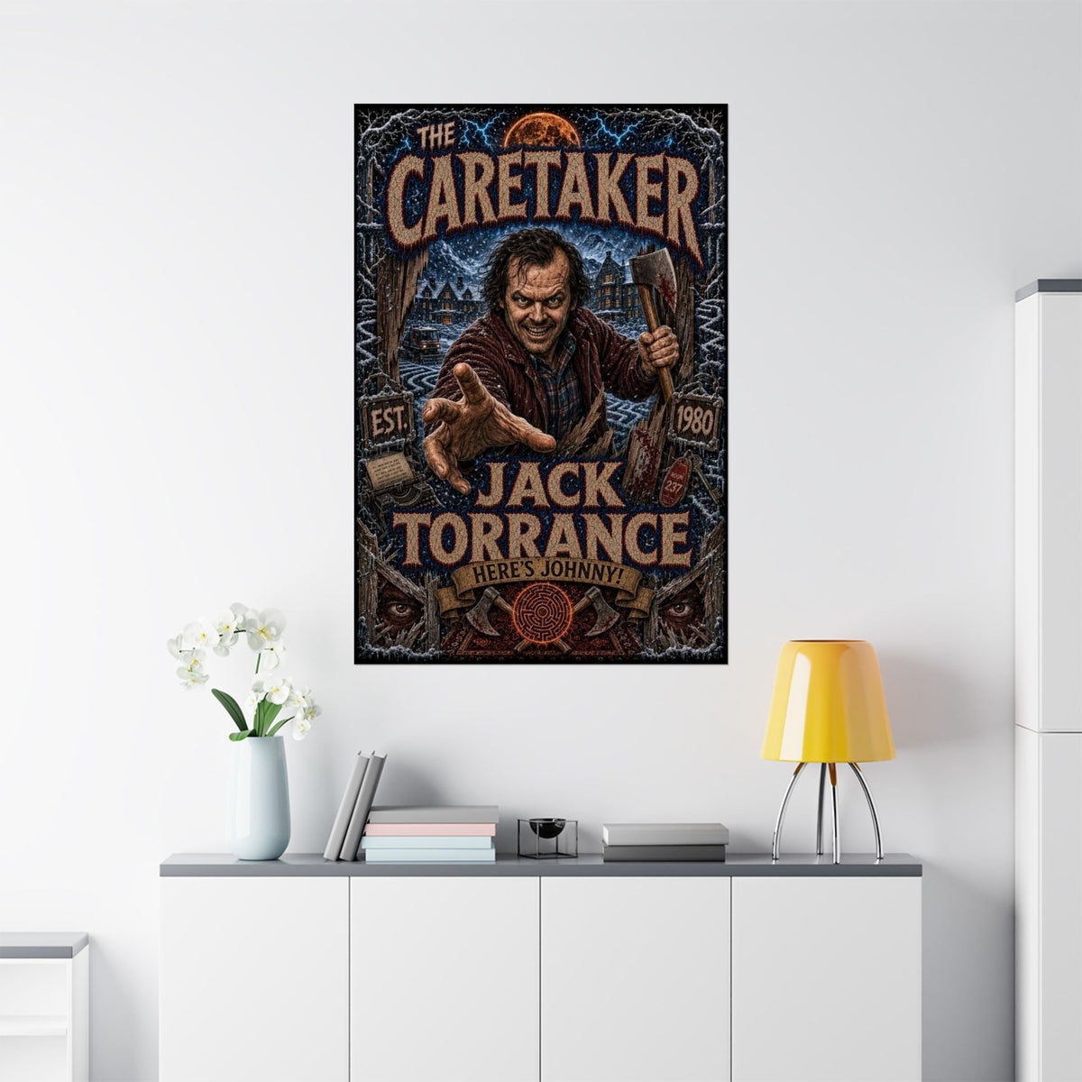 The Shining Horror Movie Poster — "The Caretaker Jack Torrance" Matte Vertical Poster