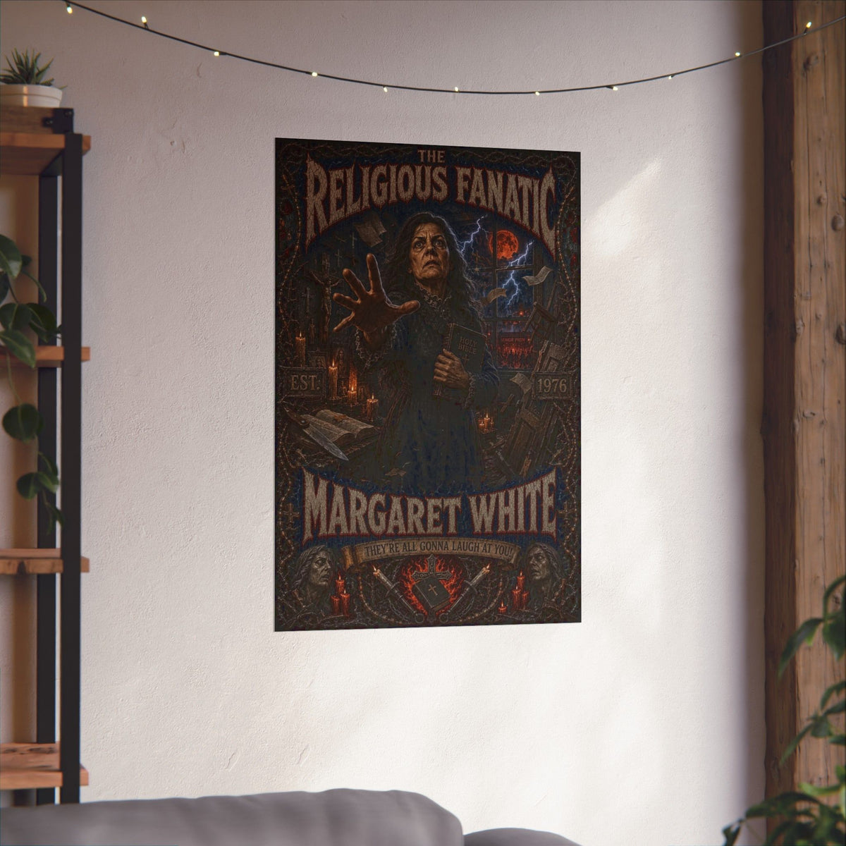Carrie Matte Vertical Poster — "The Religious Fanatic: Margaret White" Horror Art Print