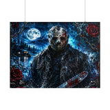 Horror Movie Poster — Jason Voorhees Lake Night Rolled Poster