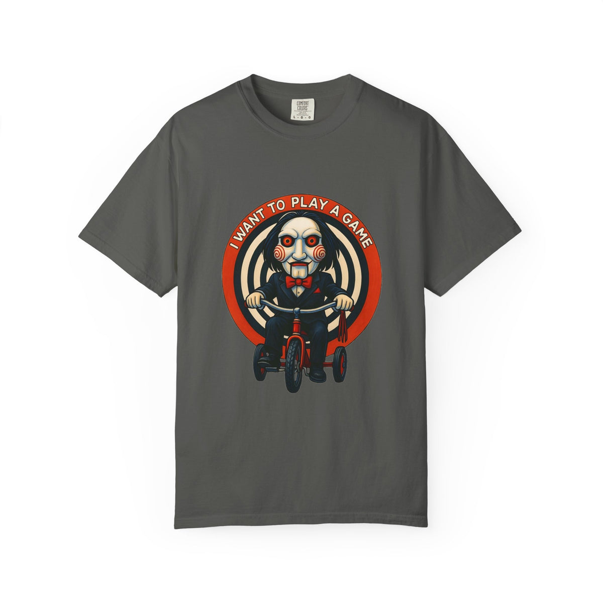 Horror Movie Puppet 'I Want to Play a Game' Graphic T-Shirt — view 7