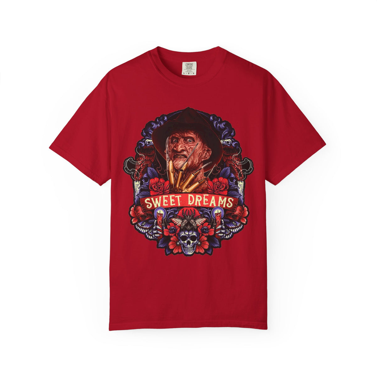 Nightmare On Elm Street Horror Graphic T-Shirt — "Sweet Dreams" Freddy Krueger Retro Tee