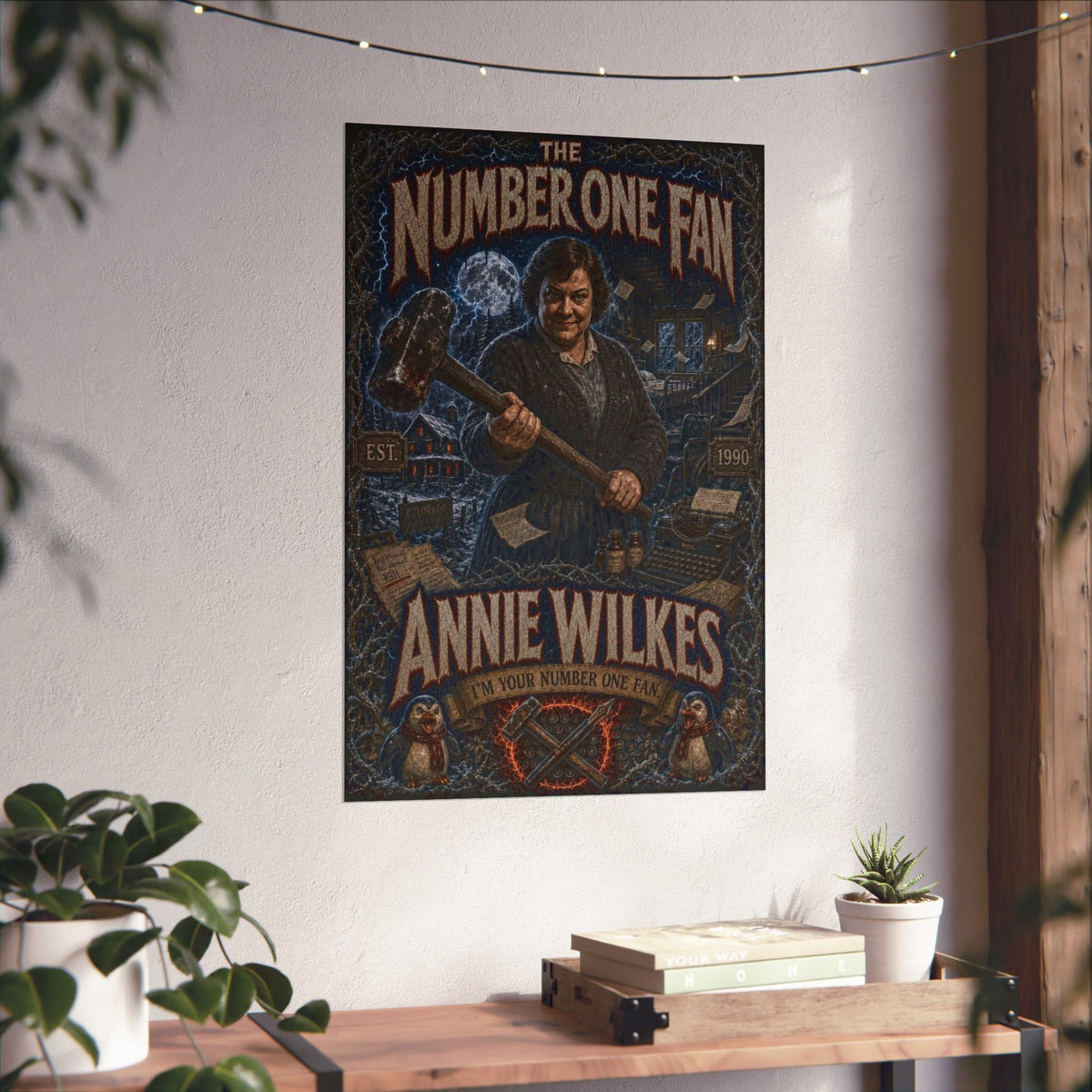 Misery Horror Movie Fan Poster — "The Number One Fan" Anne Wilkes Matte Vertical Poster