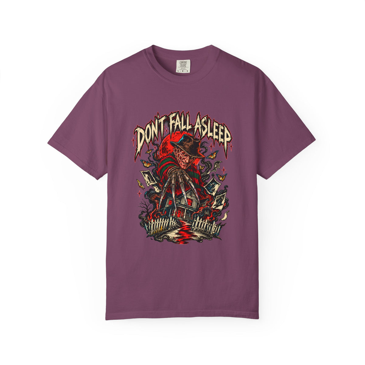"Don't Fall Asleep" T-Shirt – Freddy Krueger Horror Graphic Tee — view 6
