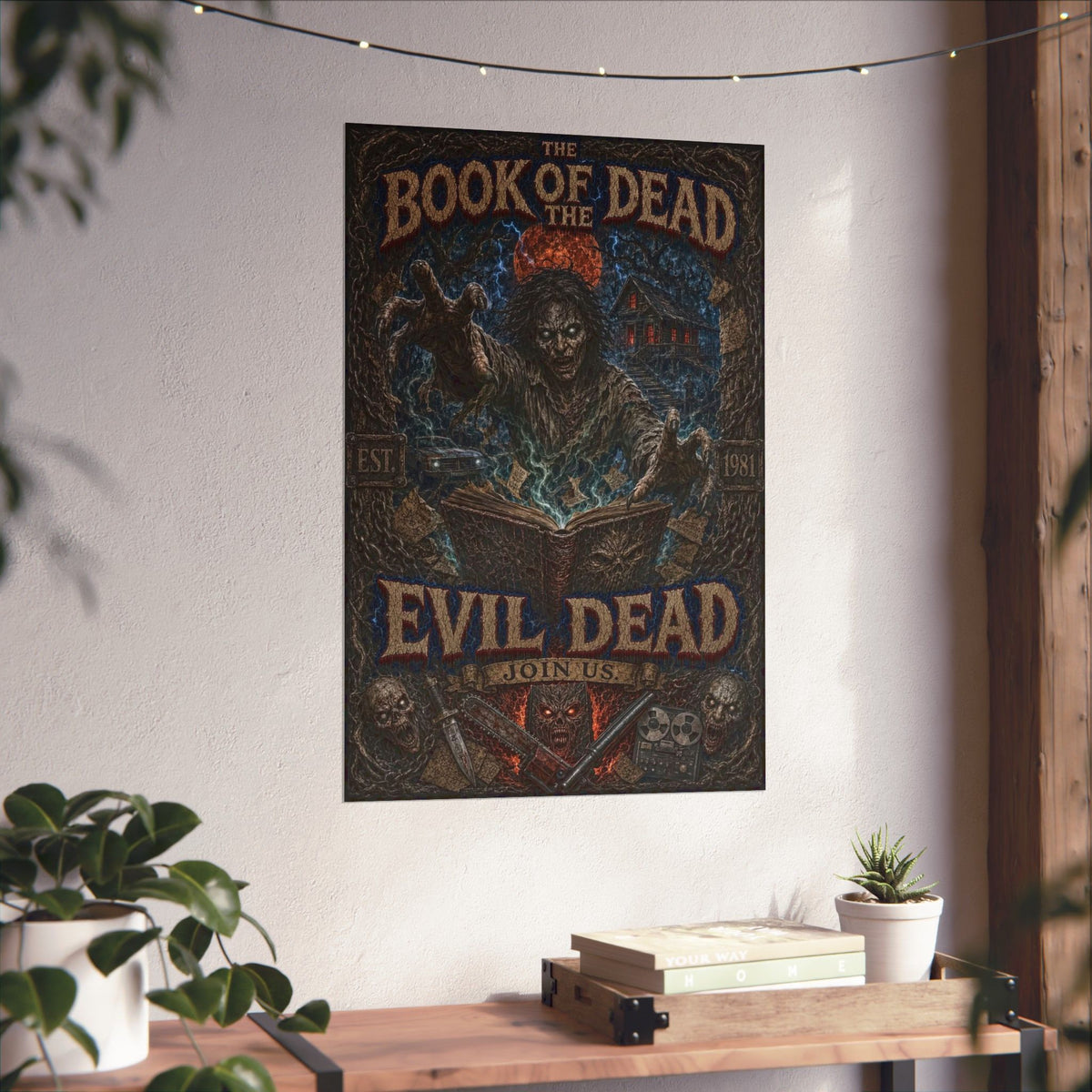 Evil Dead 'Book of the Dead' Matte Vertical Poster - Horror Movie Wall Art