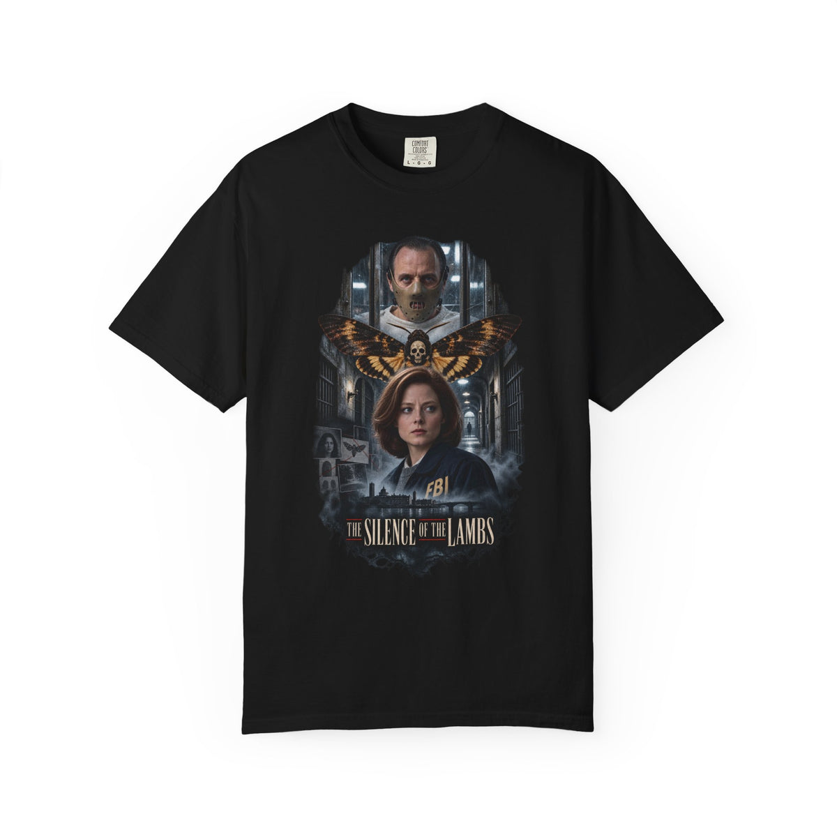 The Silence of the Lambs Hannibal Lechter and Clarrise Vintage Poster T-Shirt — view 5