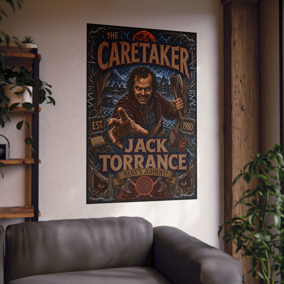 The Shining Horror Movie Poster — "The Caretaker Jack Torrance" Matte Vertical Poster