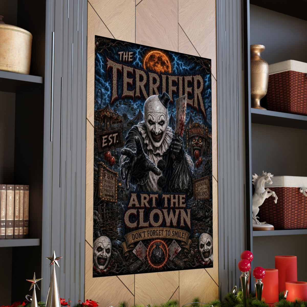 The Terrifier Art the Clown Poster — Horror Matte Vertical Wall Art