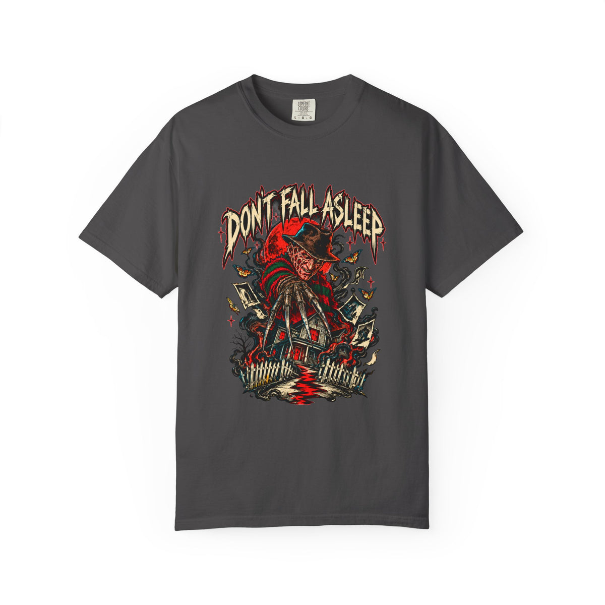 Nightmare On Elm Street Don't Fall Asleep Graphic T-Shirt — Freddy-Inspired Horror Tee — view 10