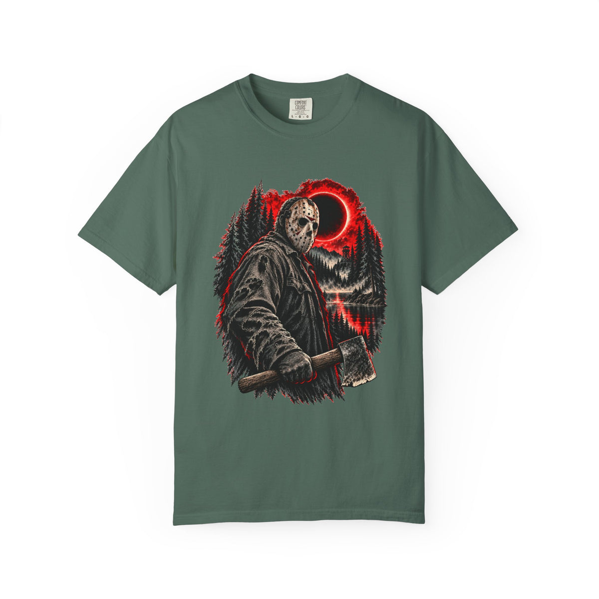 Friday the 13th Horror Jason Voorhees Axe and Eclipse T-Shirt — view 9