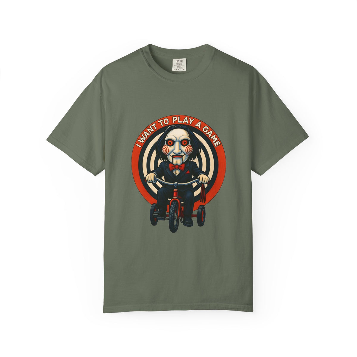 Horror Movie Puppet 'I Want to Play a Game' Graphic T-Shirt — view 8