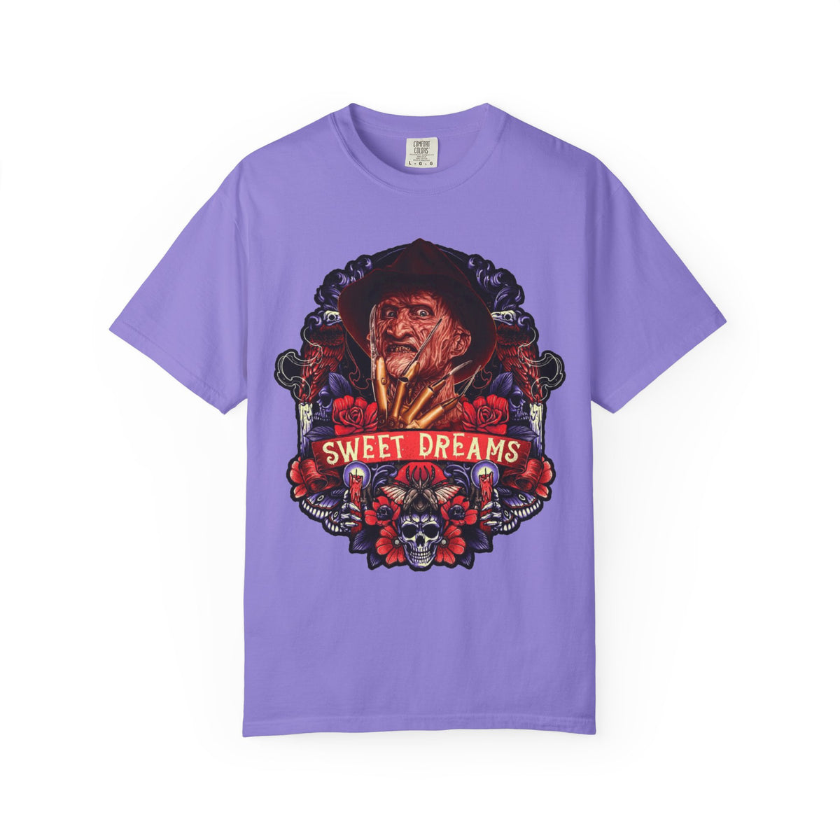 Nightmare On Elm Street Horror Graphic T-Shirt — "Sweet Dreams" Freddy Krueger Retro Tee