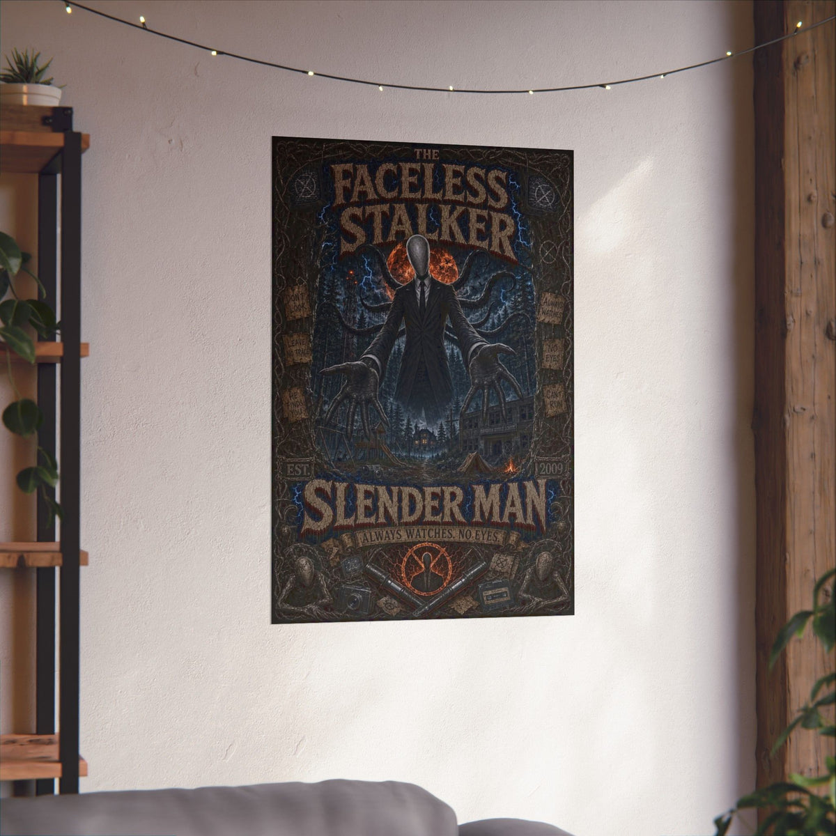 Slenderman Matte Poster — "The Faceless Stalker" Horror Wall Art