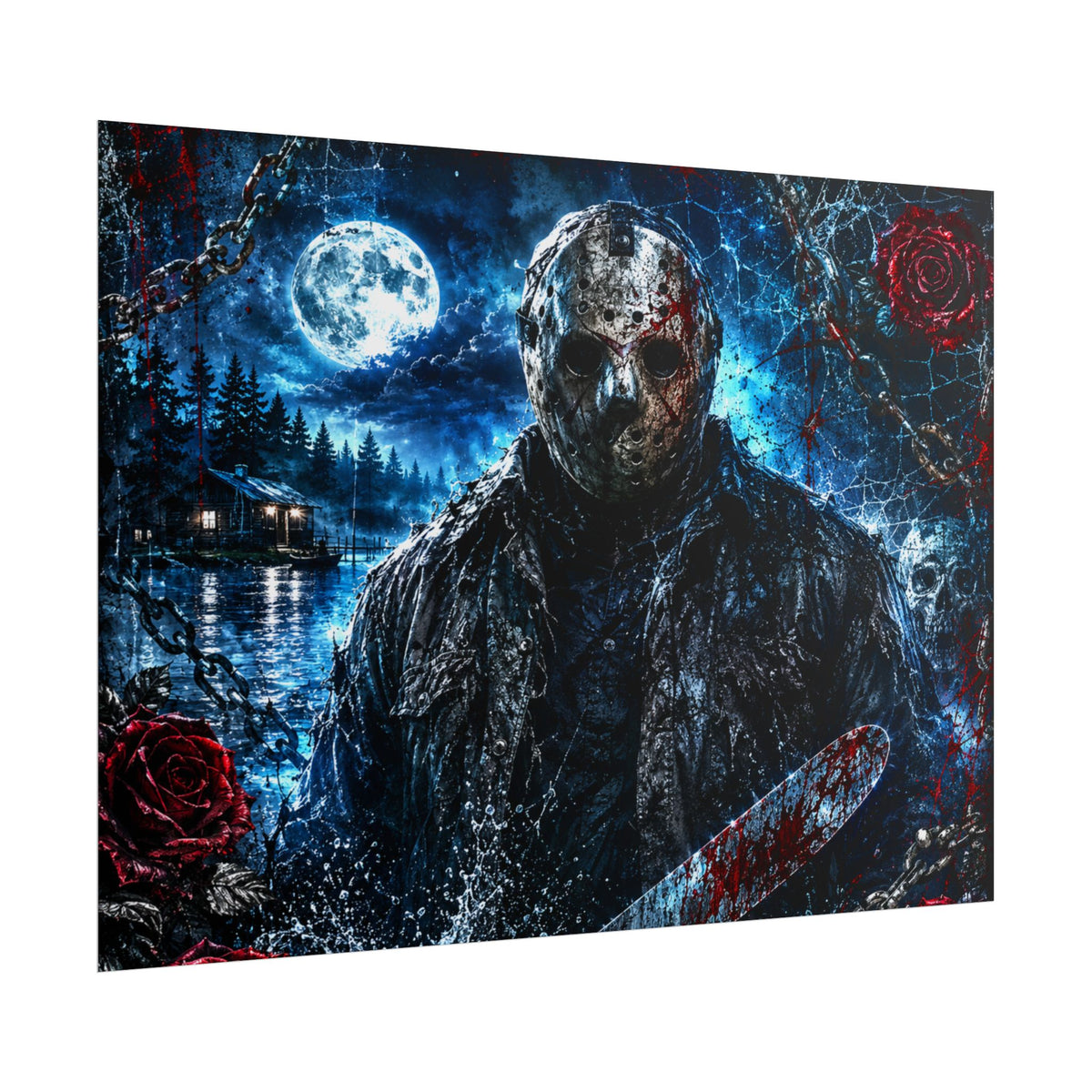 Horror Movie Poster — Jason Voorhees Lake Night Rolled Poster — view 10