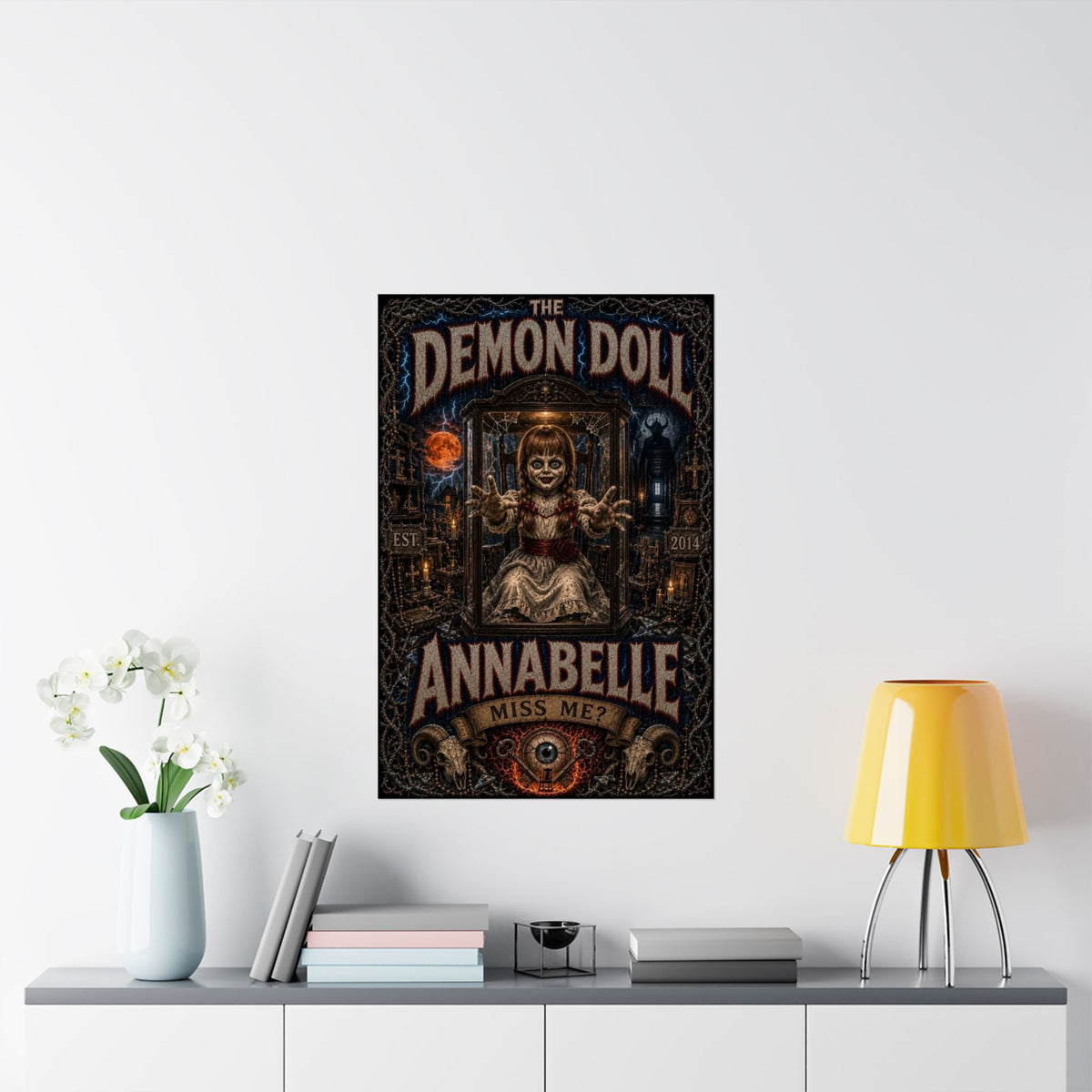 Annabelle Demon Doll Matte Poster — Vintage Horror Wall Art